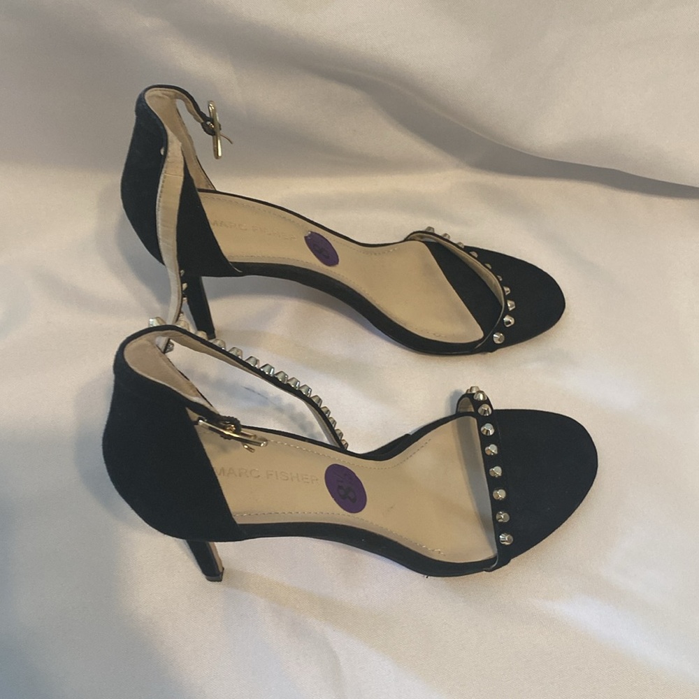 Marc Fisher  size 8.5 black suede sandals.  Great condition